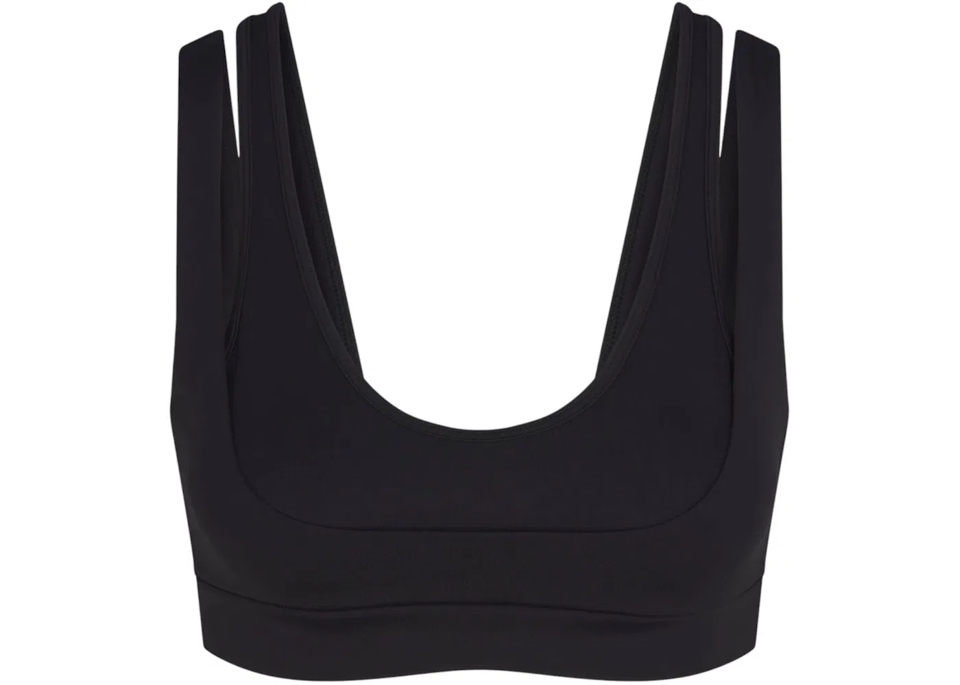 Женский бюстгальтер с двойными бретелями Nike x SKIMS Bra Obsidian