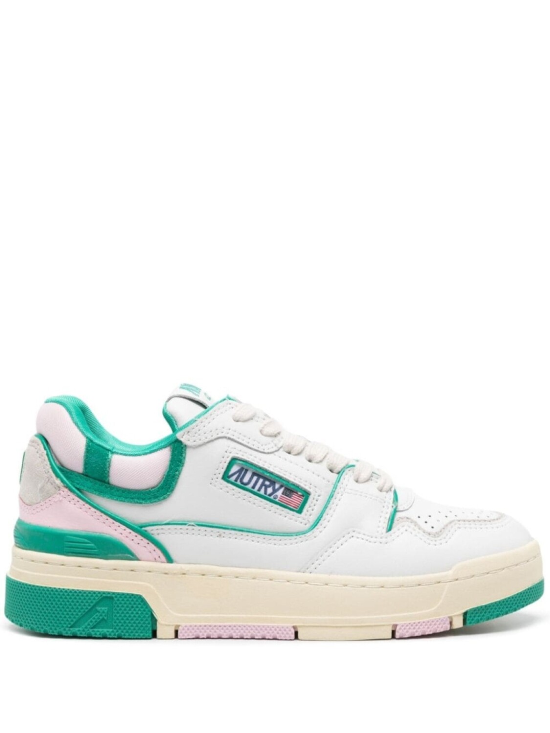 

Кроссовки Autry CLC Lace-Up, белый/зеленый/светло-розовый