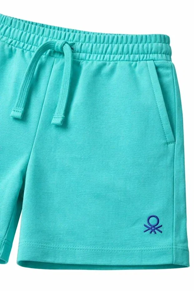 Детские шорты для мальчиков однотонные United Colors Of Benetton, Mint — фото 3