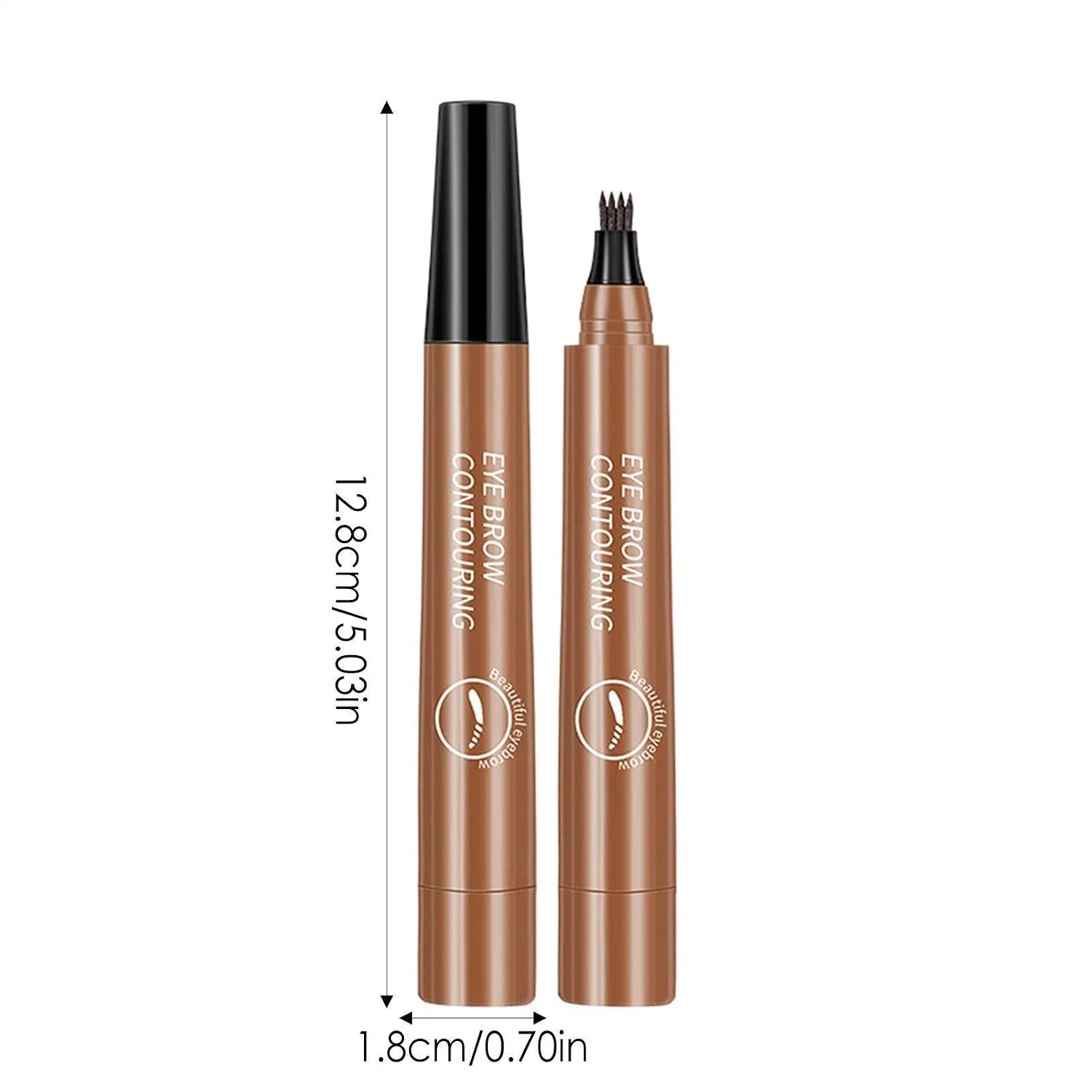 Жидкий подводка для бровей с 4-мя наконечниками, Generisch, Light Brown — фото 4