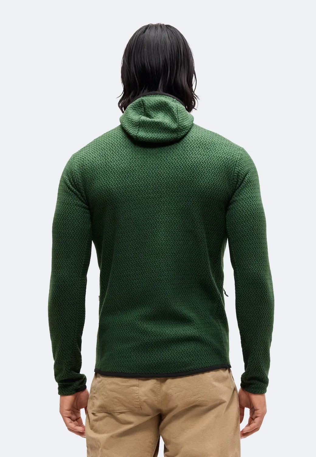 Толстовка R1 air на молнии с капюшоном - флисовая куртка Patagonia, Treeline Green — фото 3