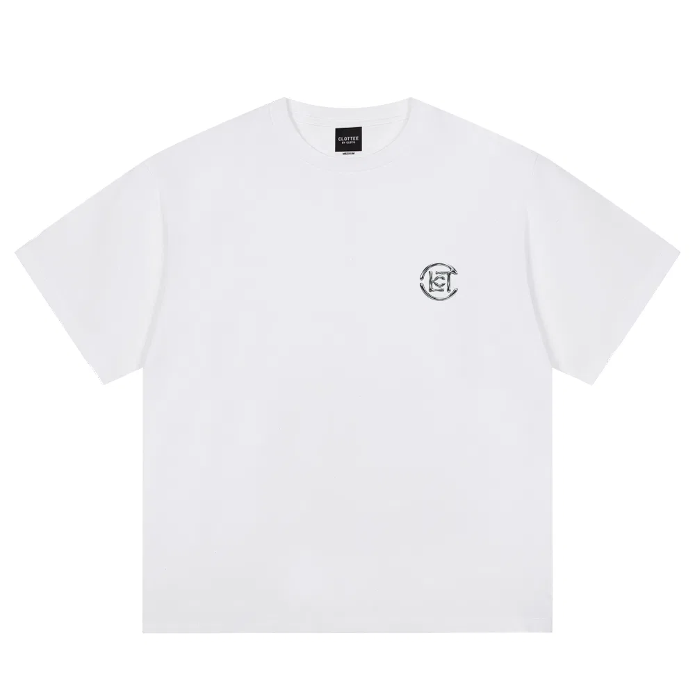 Детская футболка с круглым вырезом, свободного кроя T Shirts Unisex Crew Neck Moderate Straight Fit, CLOT, White — фото 3
