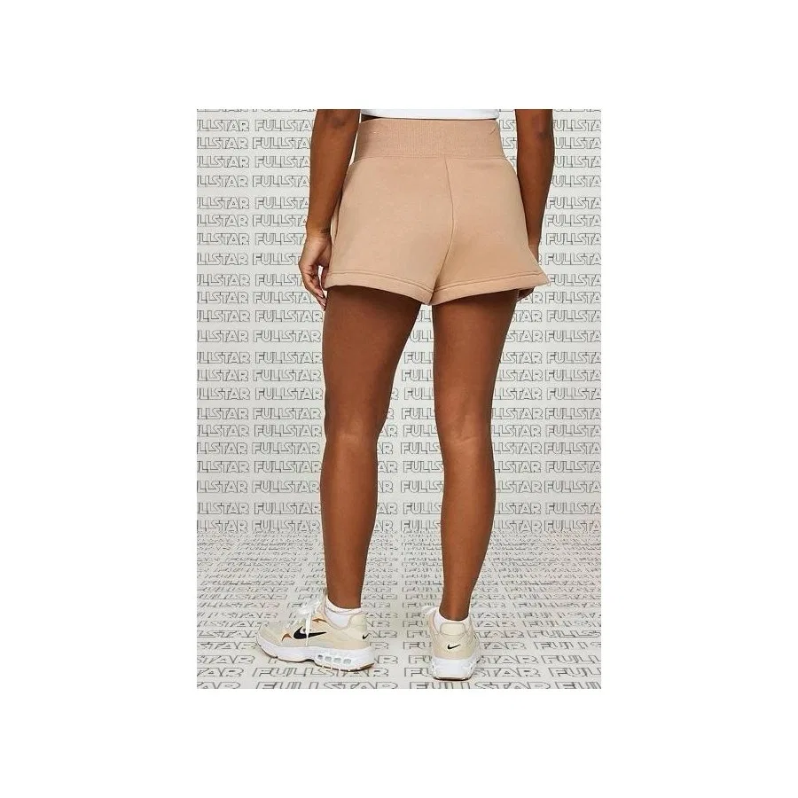 Шорты спортивные свободного кроя с флисом, модель Fleece Loose Fit Shorts, Nike, Бежевый — фото 4