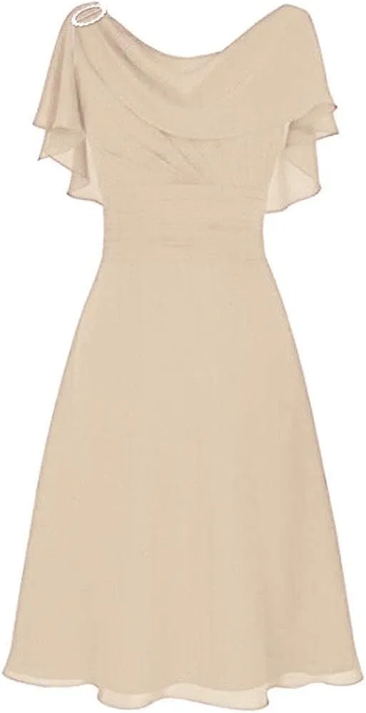 Женское коктейльное платье A-силуэта с капюшоном, Beige