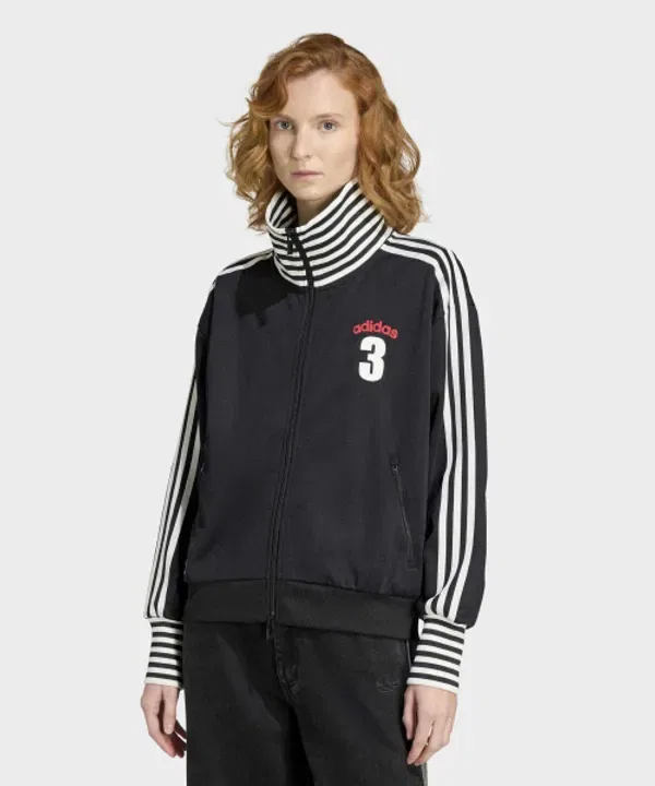 Тренировочная куртка Adidas Originals Vintage Beckenbauer Striped Rib, черный