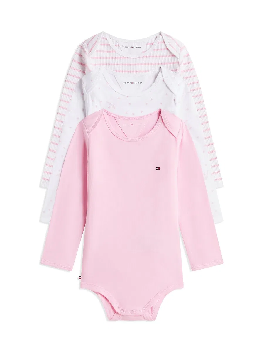 Комбинезон/боди TOMMY HILFIGER 'Essential' в розовом и белом цветах