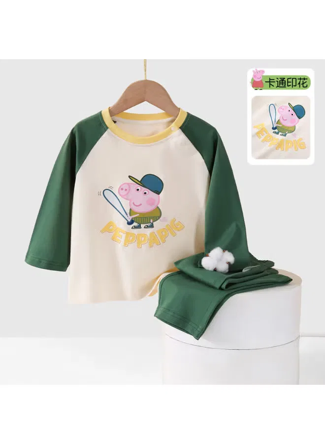 Комплект домашней одежды для мальчиков Peppa Pig, лесной зеленый — фото 2