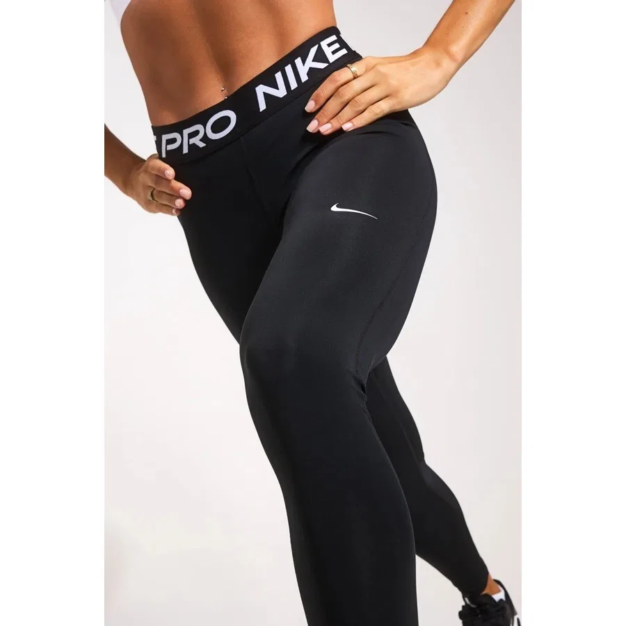 Тайтс Nike Pro 365 Dri Fit Training с высокой посадкой, полной длиной, Черный