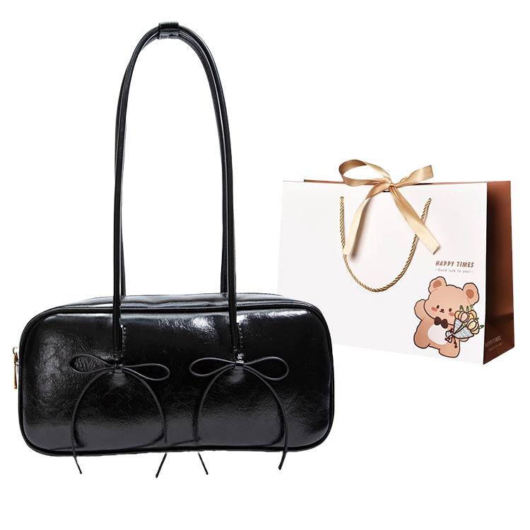 

ERANGBEAR Женская наплечная сумка PU разноцветная, Black