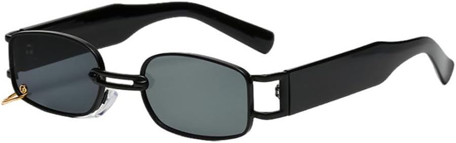 

2027 - Винтажные черные квадратные солнцезащитные очки для женщин, маленькие прямоугольные солнцезащитные очки для мужчин и женщин, градиентные, с прозрачным зеркалом MTZJH, One Color