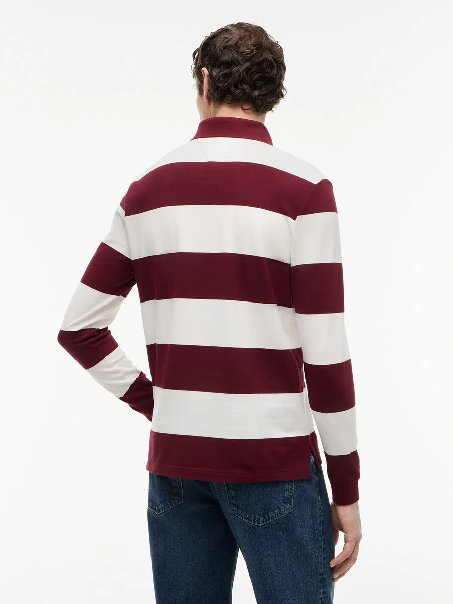 Футболка TOMMY HILFIGER темно-красного цвета — фото 3