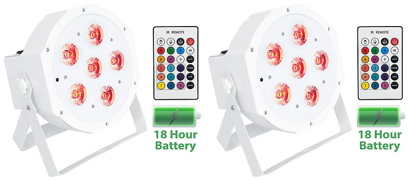 

Аккумуляторная батарея Rockville Battery PAR 61 White RGBWA + UV DMX DJ Up-Lights + Пульты Battery PAR 61 White