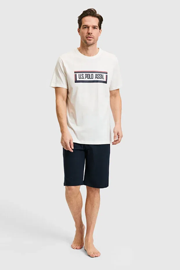 Мужской комплект пижам с коротким рукавом U.S. Polo Assn., White