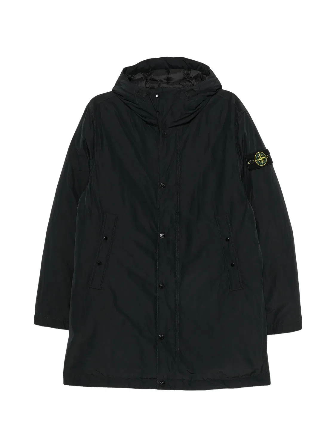 Парка с капюшоном черного цвета Stone Island, черный