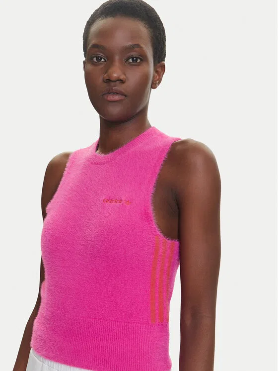 Топ slim fit Adidas, розовый — фото 4