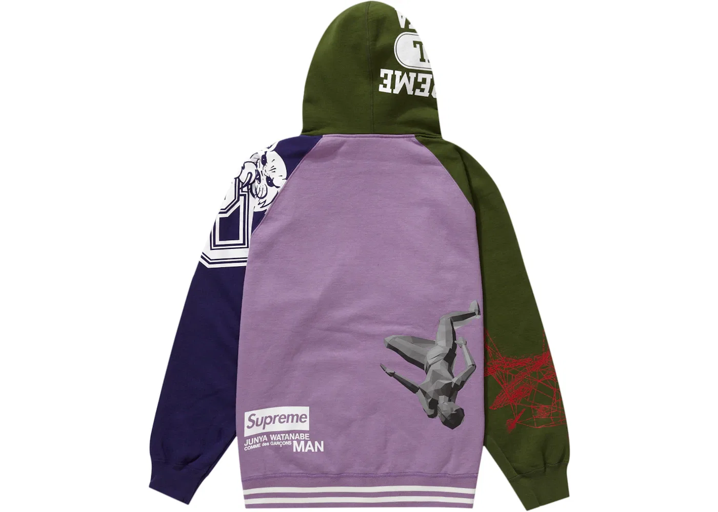 Мужская худи с ZIP-застежкой JUNYA WATANABE CDG MAN Supreme, Violet — фото 3