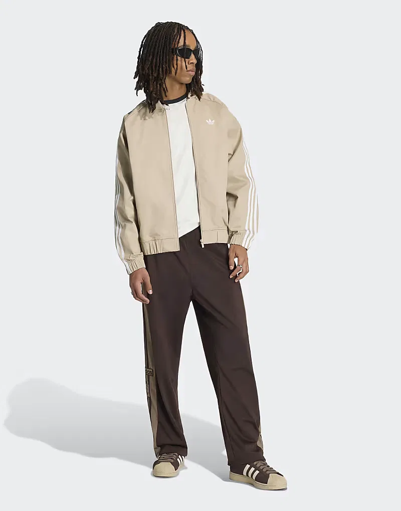 Куртка спортивная Sst Adicolor Classics из хлопкового твила Adidas Originals, Khaki Three — фото 3