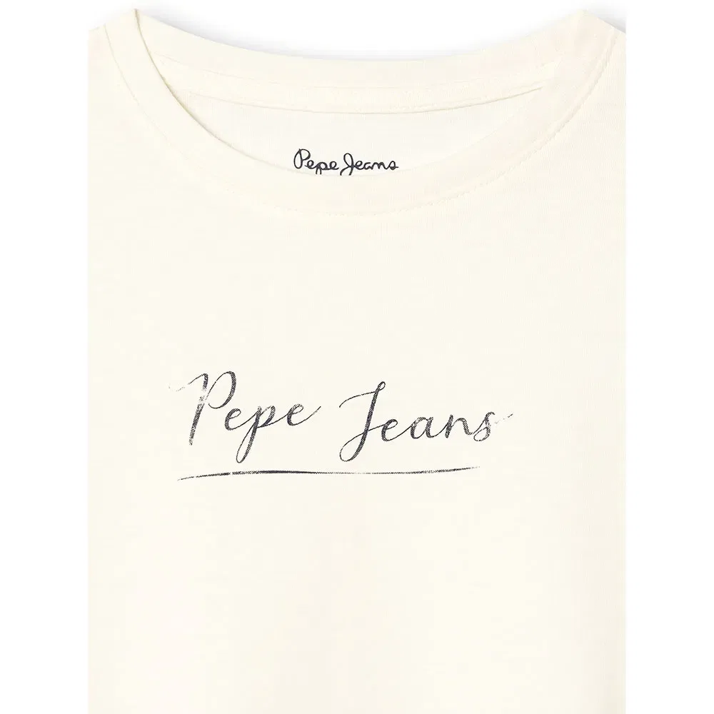 Детская футболка с коротким рукавом Pepe jeans, White — фото 3