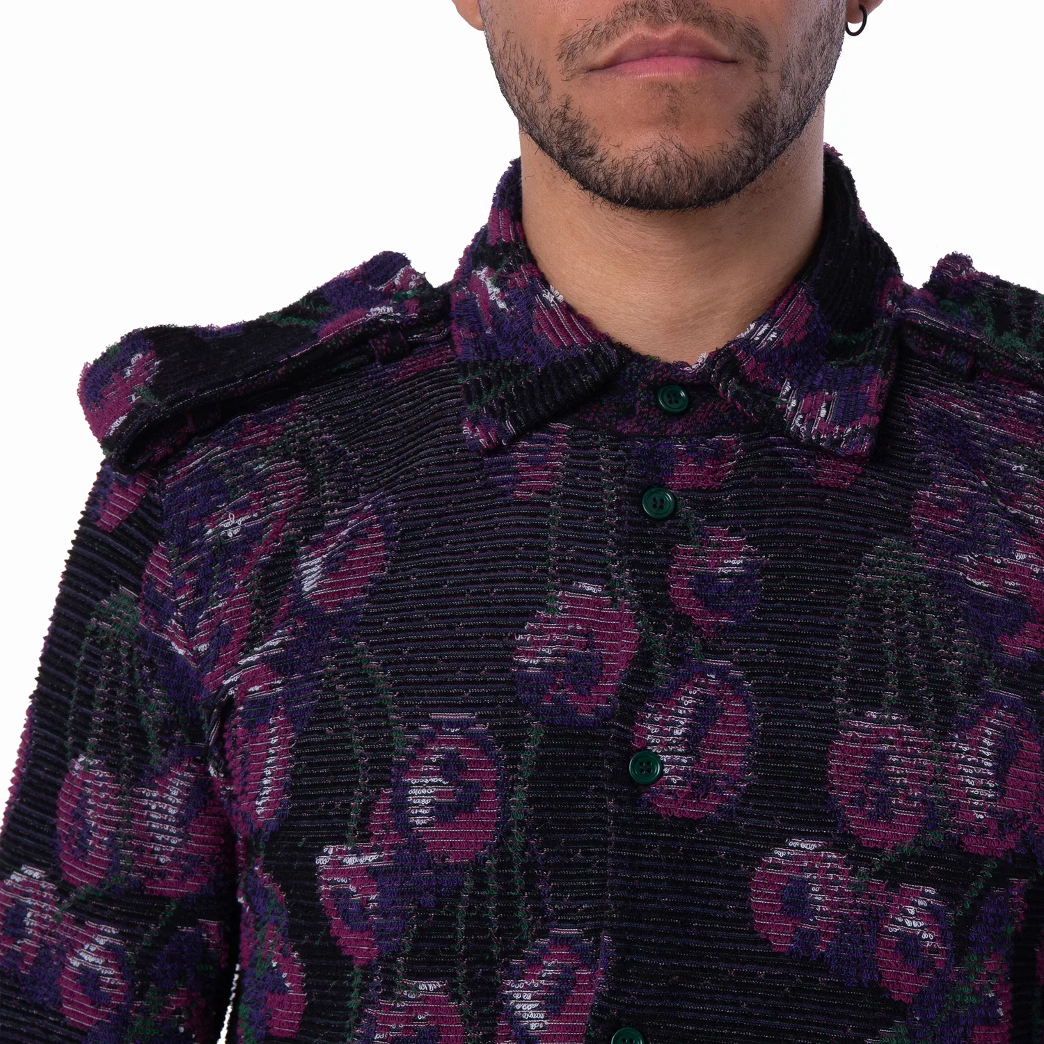 Рубашка с длинным рукавом Cherry Embroidered Silk Cotton Shirt Burberry, Cherry — фото 2