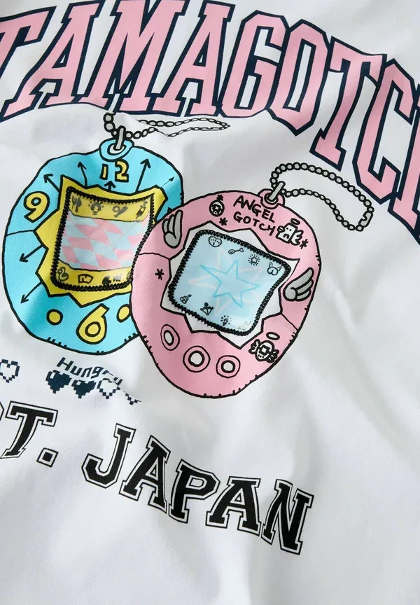 Футболка с принтом Tamagotchi Name It Bright White, белый — фото 3