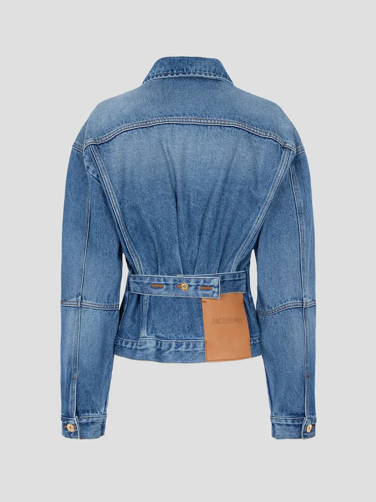 Джинсовая куртка с короткой длиной, модель La Veste De-Nîmes JACQUEMUS, Blue — фото 2