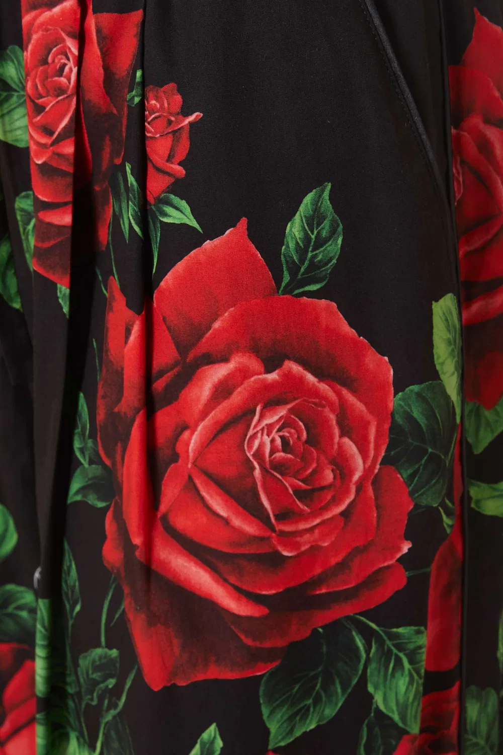 Брюки широкие с принтом роз Dolce & Gabbana — фото 4