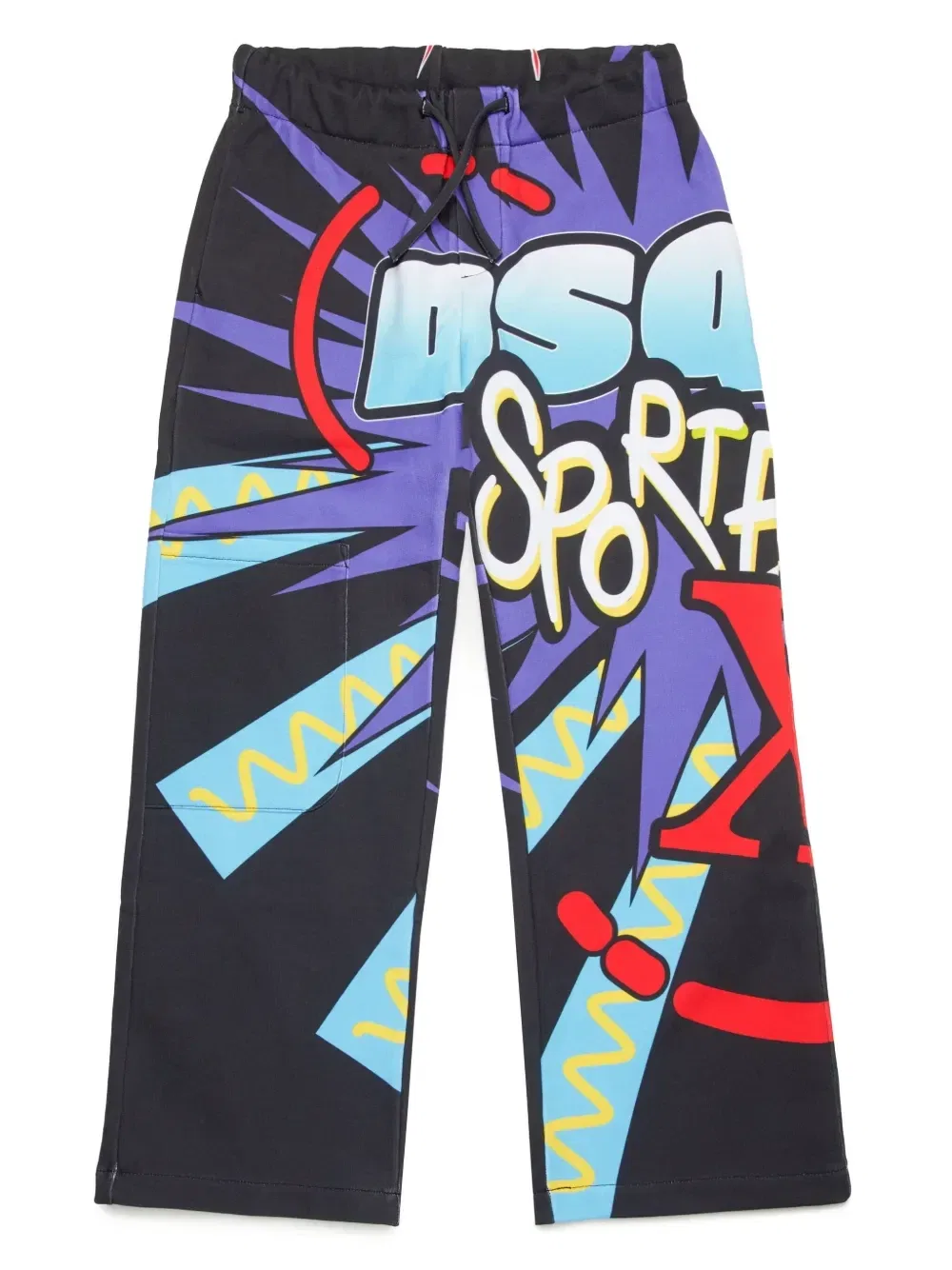 Джоггеры с кулиской и логотипом Dsquared2 Kids, черный