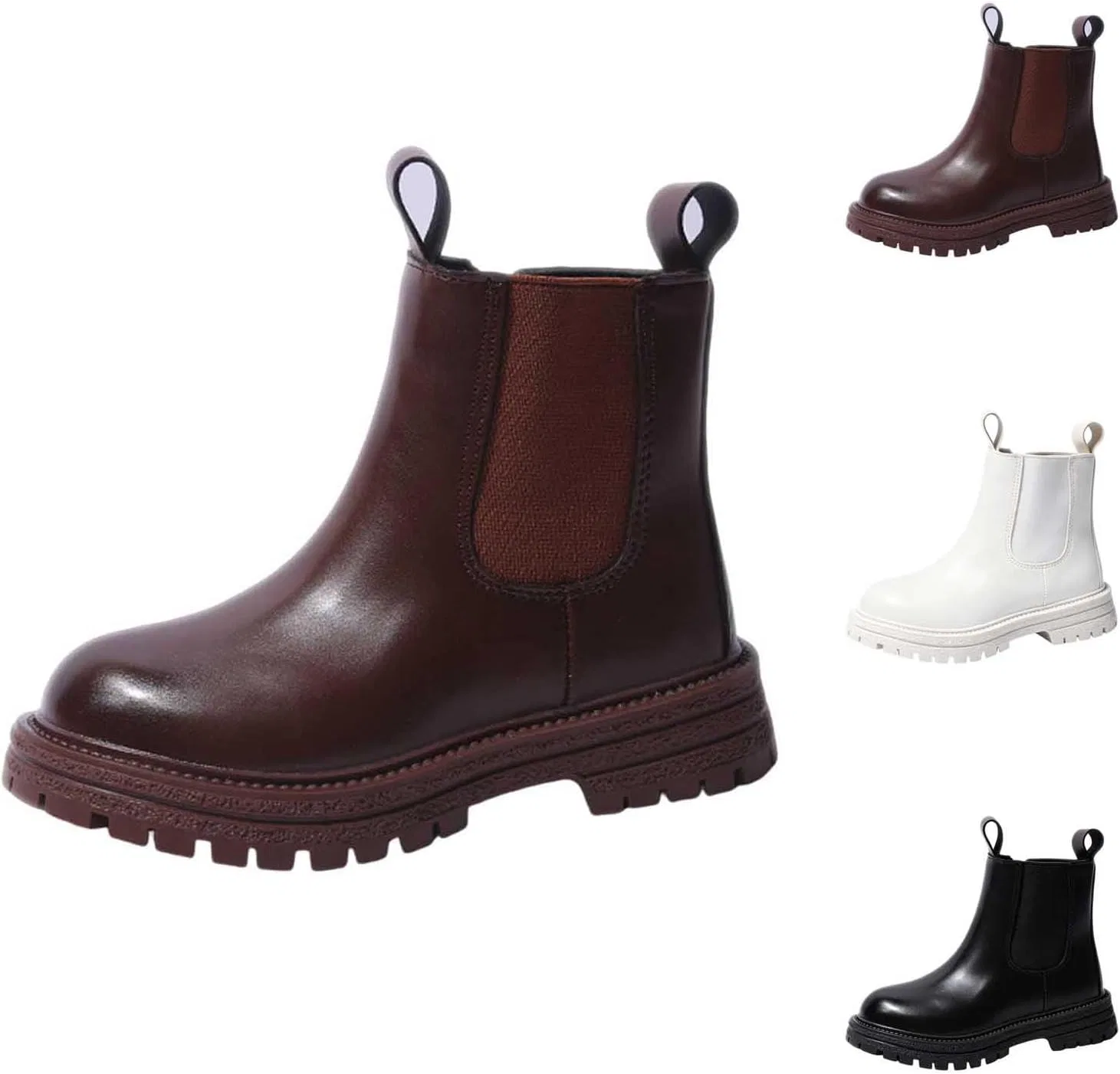 Детские ботинки для девочек с боковой молнией Western SHOPESSA, Brown