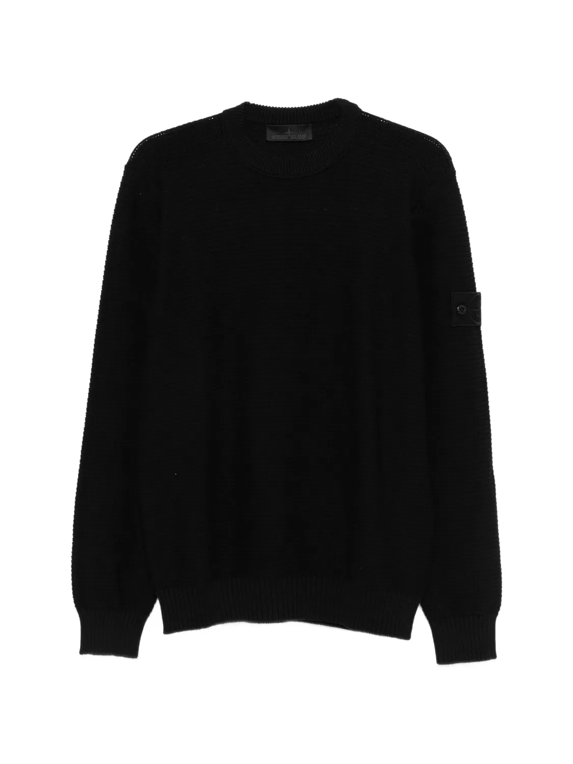 Stone Island Свитер с лого-патчем, черный