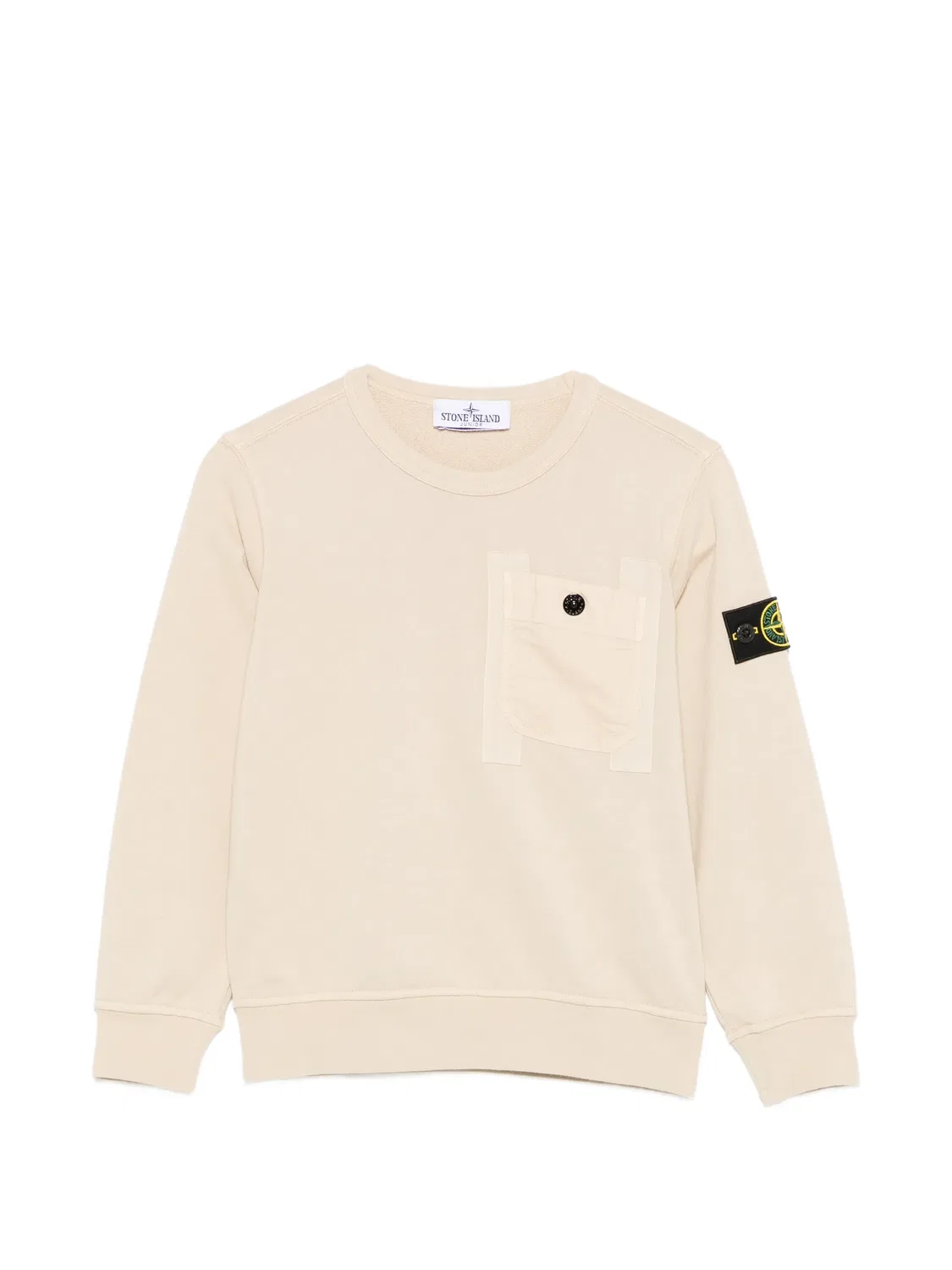 Детский свитшот с нагрудным карманом - нейтральный Stone Island, нейтральные