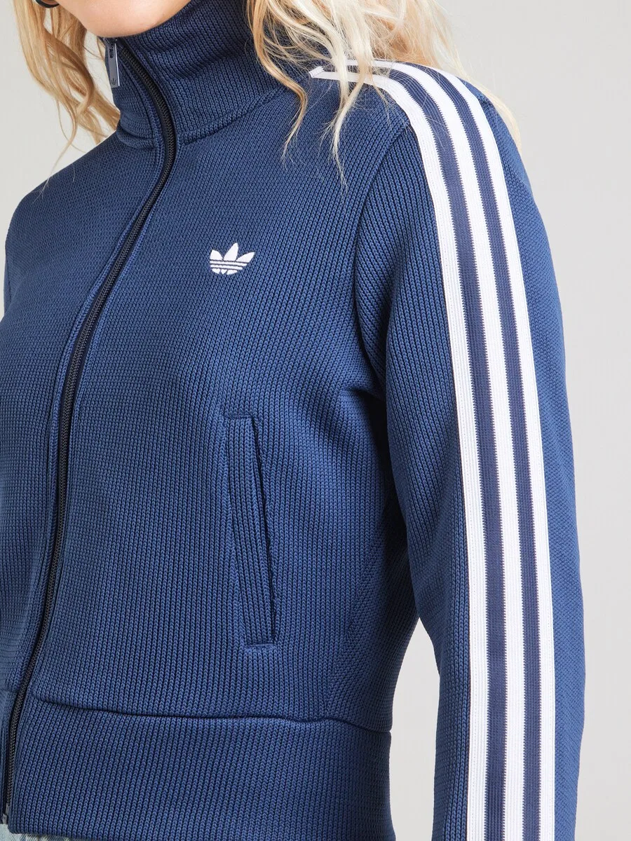 Вязаный кардиган ADIDAS ORIGINALS «Жар-птица» в темно-синем цвете — фото 2