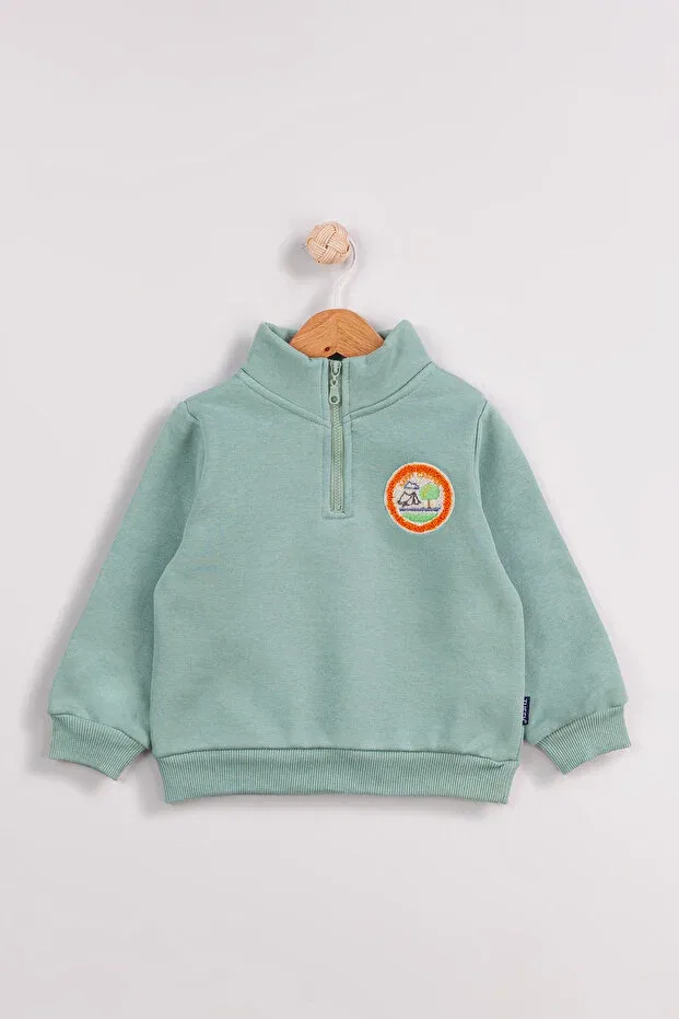 Детские свитшот для мальчиков с принтом 2-pack Harika Kids, Green — фото 3