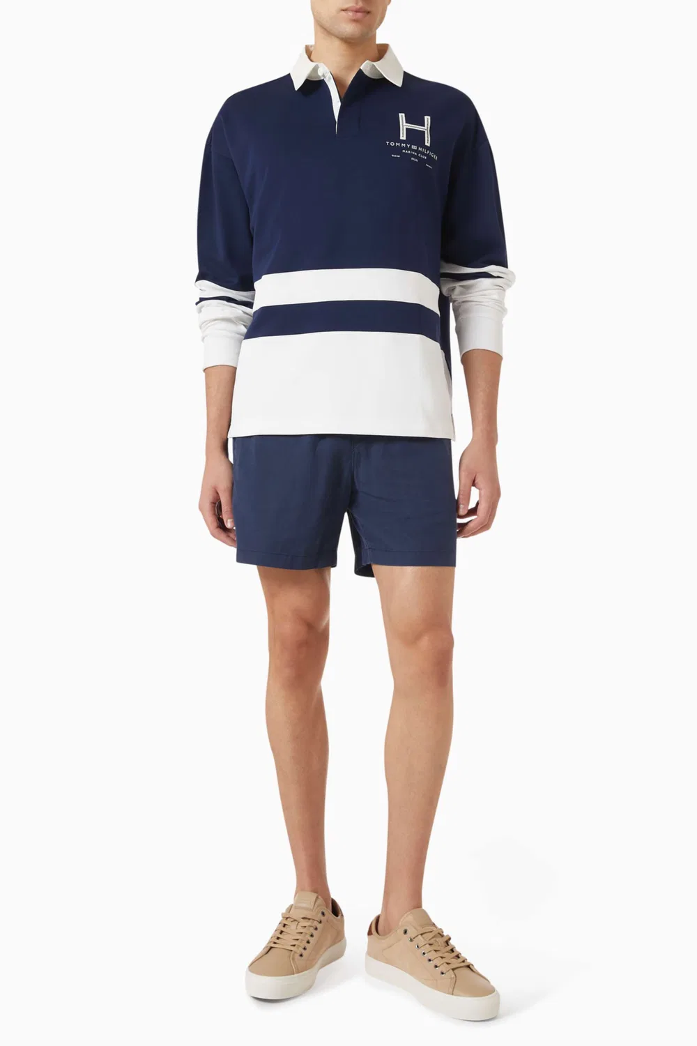 Футболка с принтом Colour-Blocked Rugby Tommy Hilfiger — фото 2