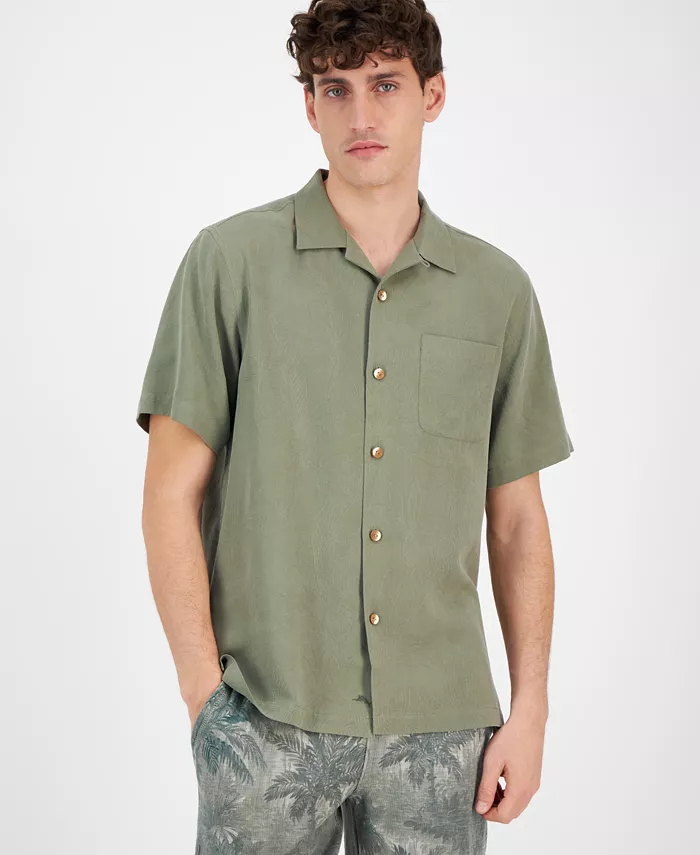 

Мужская шелковая рубашка с коротким рукавом Al Fresco Tropics Tommy Bahama, синий