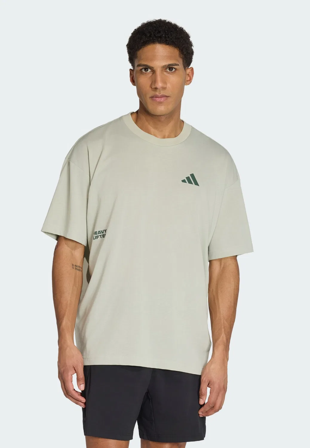 Футболка Adidas Performance Shirt Fun в пастельно-зеленом и темно-зеленом цветах — фото 3