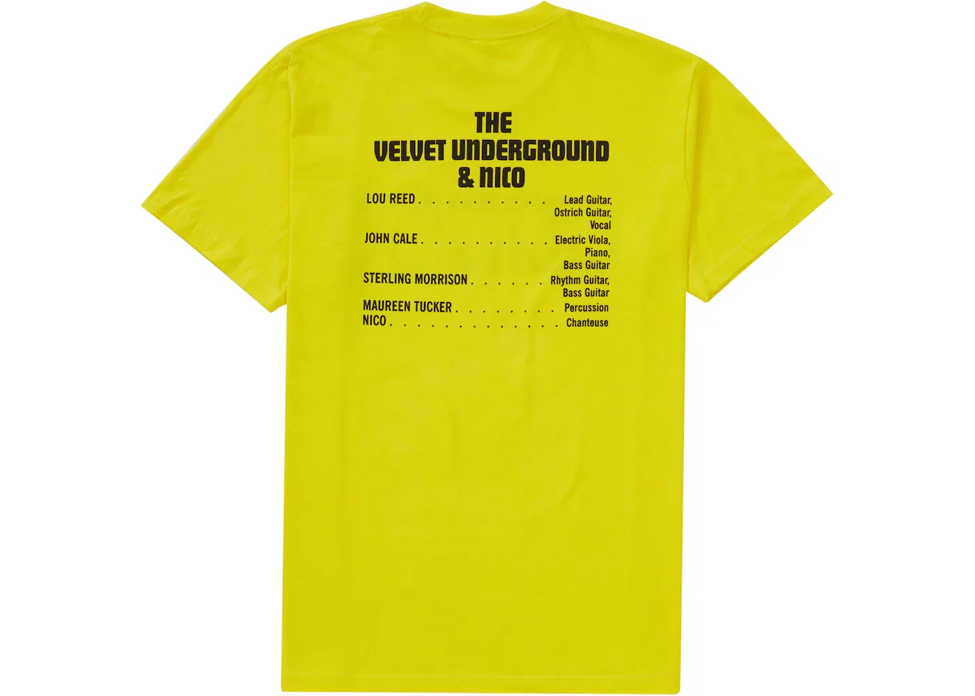 Мужская футболка с принтом The Velvet Underground & Nico Supreme, желтый — фото 2