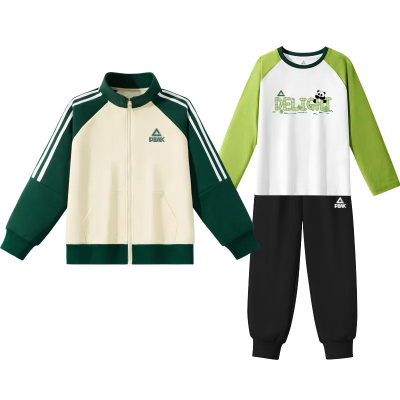 Детский спортивный комплект с капюшоном Vintage Green/PK Logo Green Silicone K PEAK