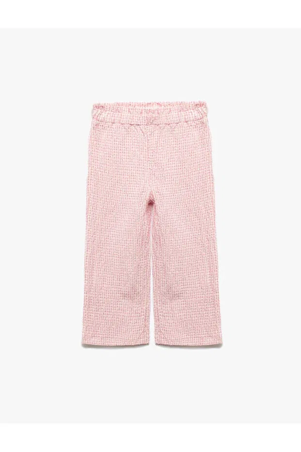 Детские широкие брюки для девочек с принтом Koton, Pink Plaid