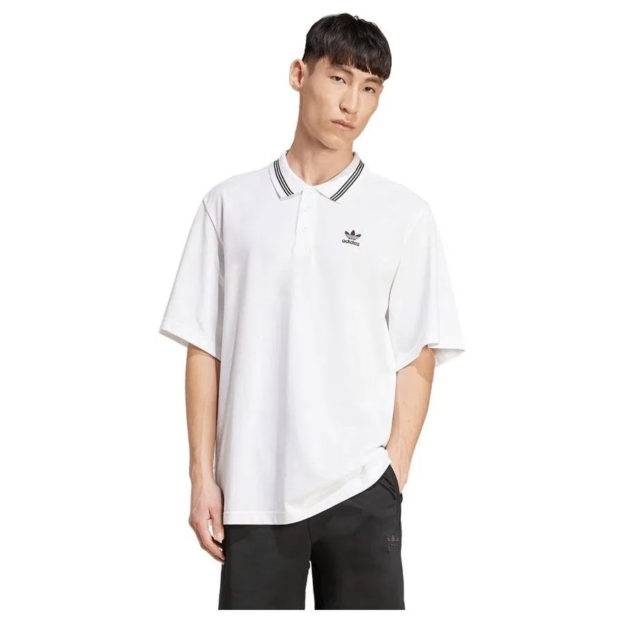 Мужское поло с длинным рукавом LOOSE POLO adidas, Черный — фото 2