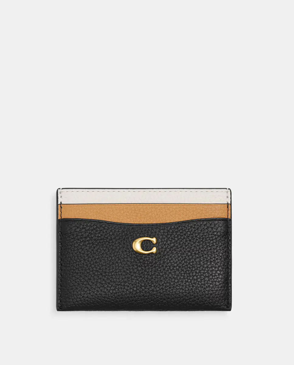 

Незаменимая кожаная визитница Coach, черный