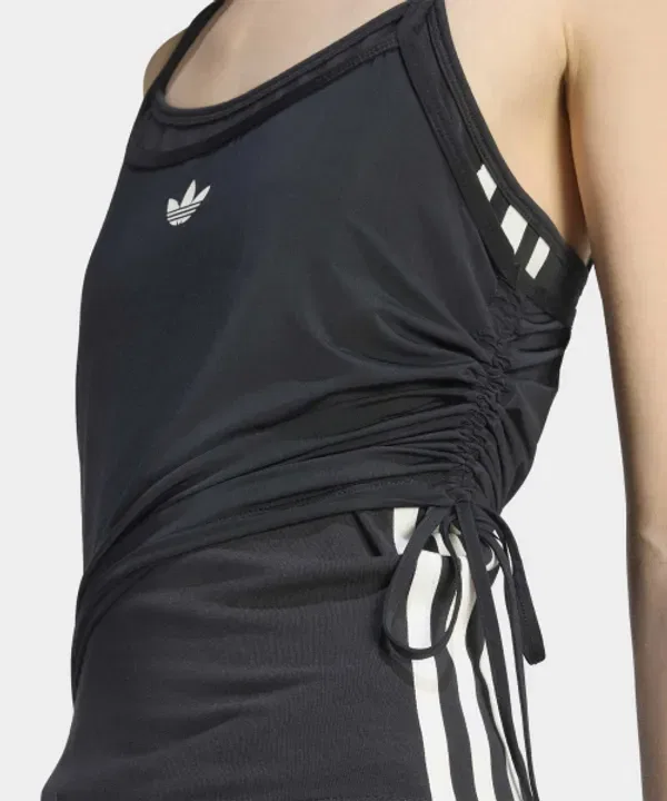 Топ-майка двойной слой, Adidas, черный — фото 4