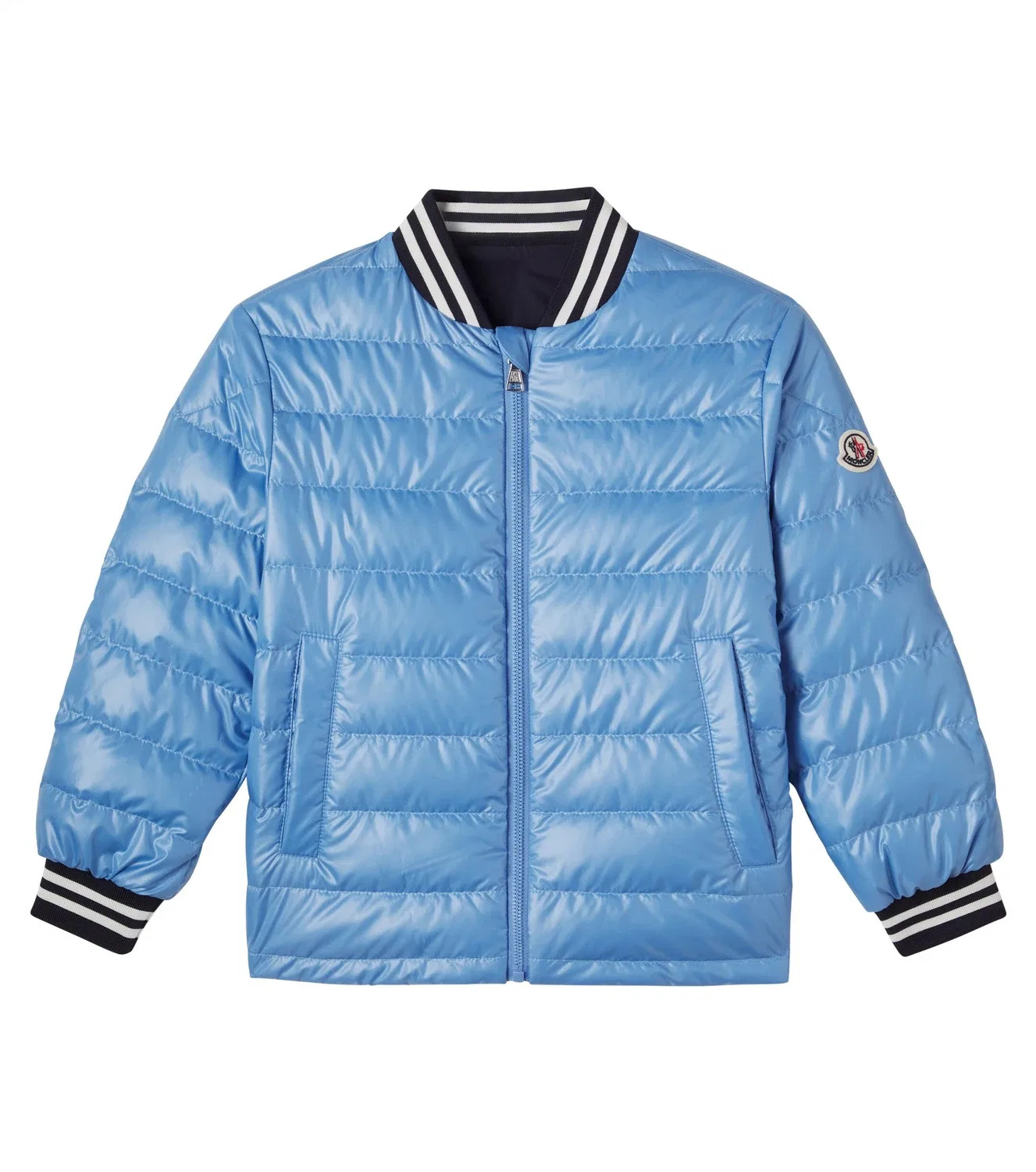 Легкая куртка двусторонняя Cemal Moncler Enfant, синий — фото 4