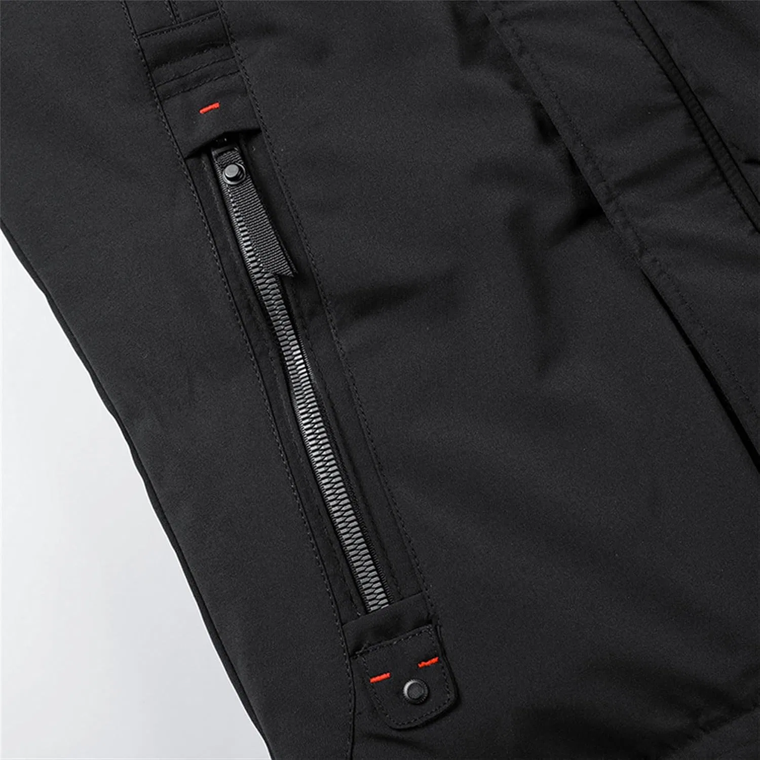 Мужское пальто с капюшоном, стеганое, Windproof, чёрный — фото 4