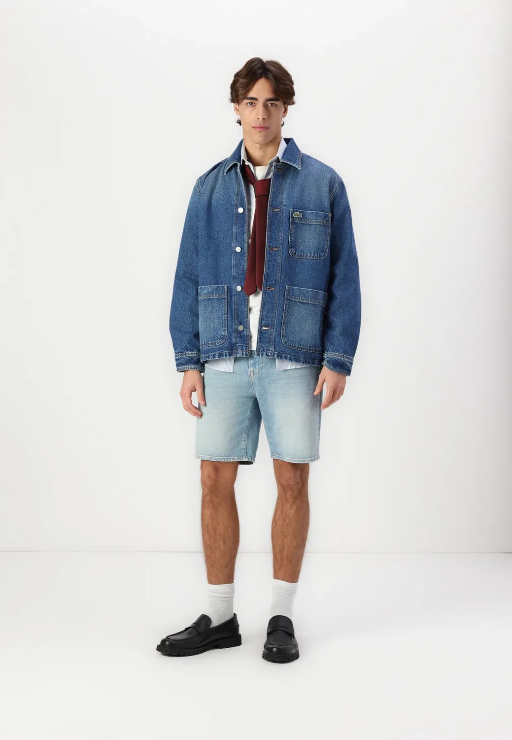 Джинсовые шорты Lacoste, Washed Bleach — фото 2
