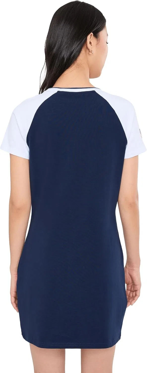 Женское платье-футболка с флагом U.S. Polo Assn., Evening Blue — фото 4