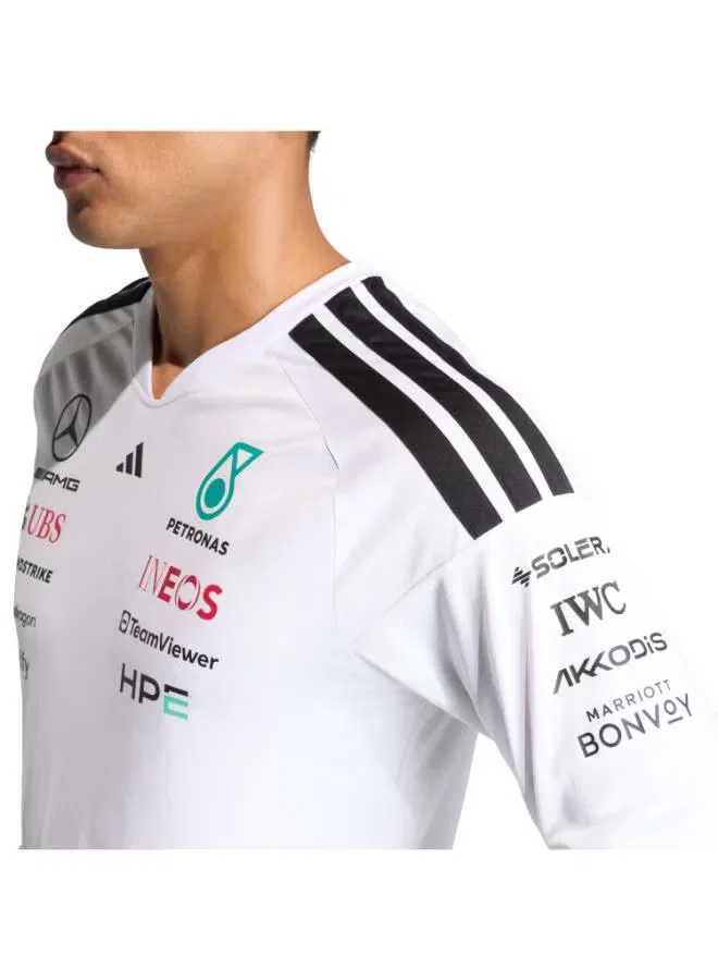 Лонгслив с длинным рукавом Mercedes - AMG Petronas Formula 1 Team Driver Jersey Adidas, белый — фото 3