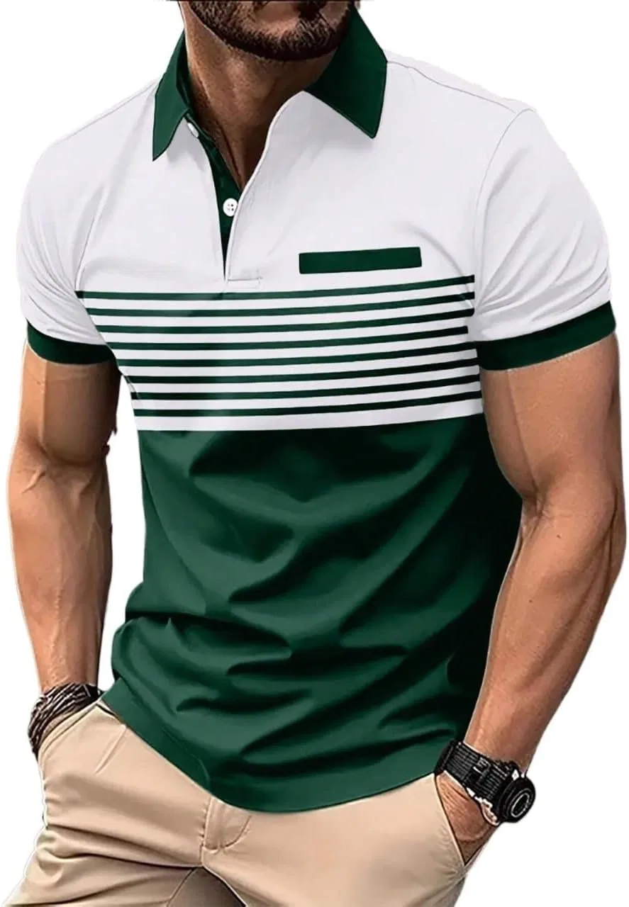 Мужская футболка с полосками, Multicolor