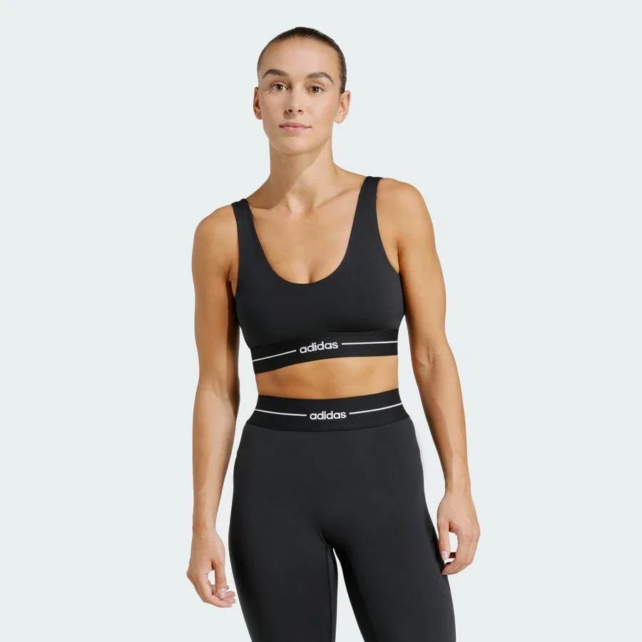 Спортивный бюстгальтер Hyperglam Light Support Bra adidas, Черный
