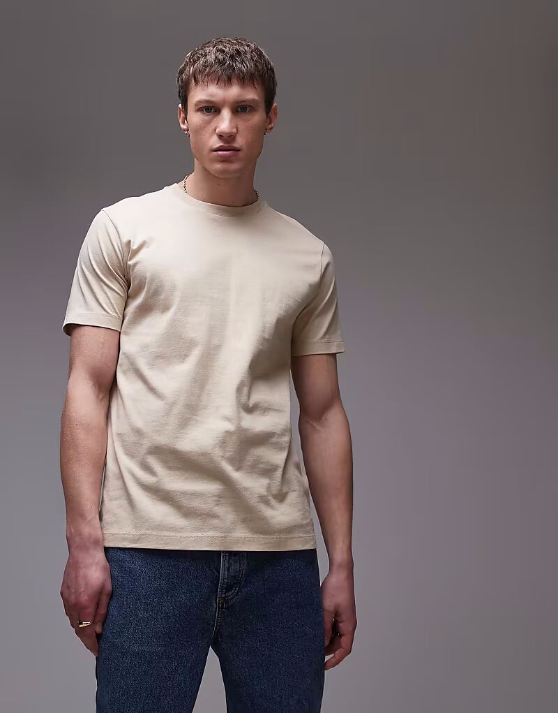 

Футболка Topman Regular Fit в каменном цвете