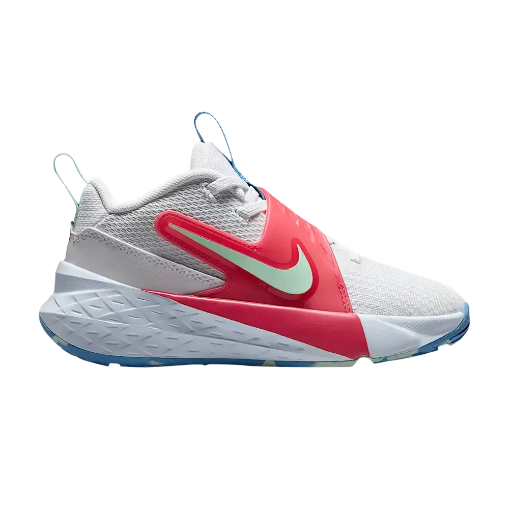 Кроссовки Team Hustle D12 Nike, Off-White Aurora Blue Tropical Pink Arctic Green